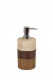 Дозатор для жидкого мыла Primanova бежево-коричневый BELEVI, 18х7.5х7.5 см керамика D-20380  (D-20380)