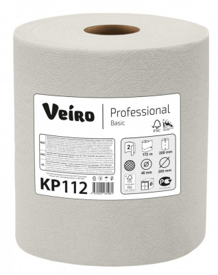 Veiro Professional  Полотенца бумажные в рулонах Basic (ультрапрочные), 2 сл, 800 л, 172 м, натурального цвета