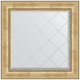 Зеркало настенное Evoform ExclusiveG 92х92 BY 4342 с гравировкой в багетной раме Состаренное серебро с орнаментом 120 мм  (BY 4342)