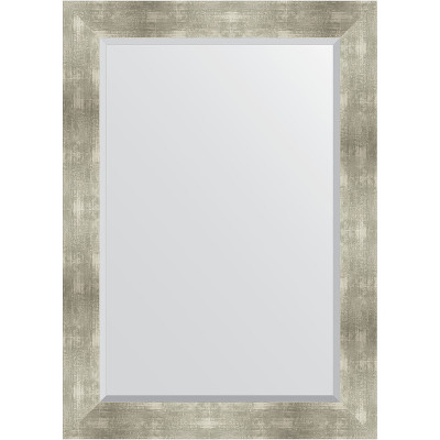 Зеркало настенное Evoform Exclusive 106х76 BY 1200 с фацетом в багетной раме Алюминий 90 мм
