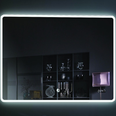 Зеркало в ванную Esbano 80 ESMI2073RDS с подсветкой с сенсорным выключателем с подогревом и часами
