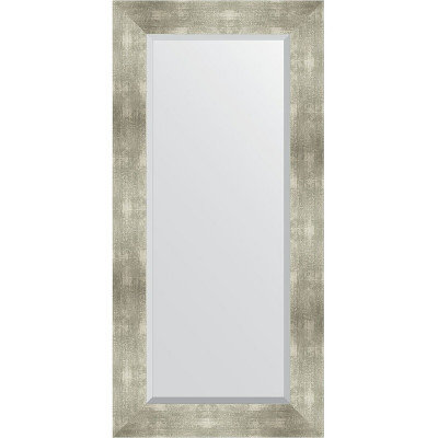 Зеркало настенное Evoform Exclusive 116х56 BY 1150 с фацетом в багетной раме Алюминий 90 мм