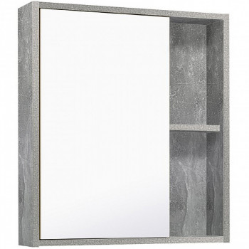 Зеркальный шкаф в ванную Runo Эко 60 00-00001186 серый бетон