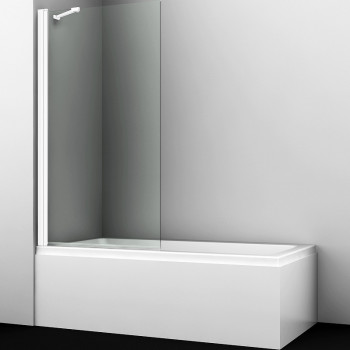 Шторка на ванну WasserKRAFT Berkel 80 48P01-80W стекло прозрачное профиль белый