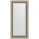 Зеркало настенное Evoform Exclusive 113х53 BY 1142 с фацетом в багетной раме Состаренное серебро с плетением 70 мм  (BY 1142)