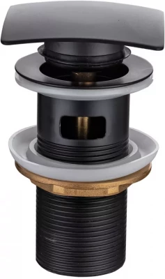 Донный клапан для раковины Allen Brau Infinity с переливом, черный матовый (5.21026-31)
