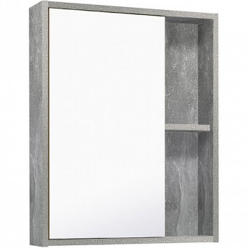 Зеркальный шкаф в ванную Runo Эко 52 00-00001184 серый бетон