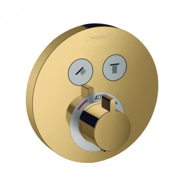 Термостат для душа Hansgrohe ShowerSelect S 15743990 (золото)