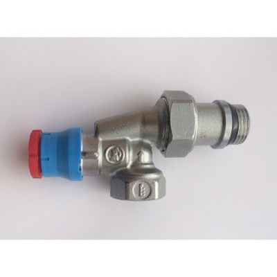 Угловой осевой термостатический клапан терморегулятор для радиатора отопления 1/2" R415TG R415X033 Giacomini