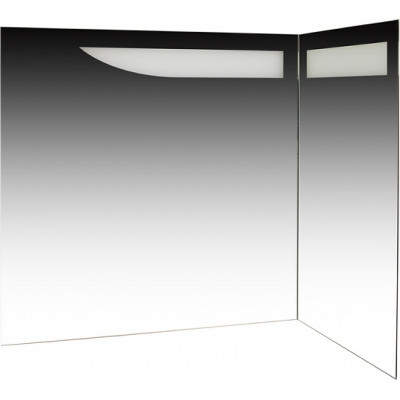 Зеркало в ванную De Aqua Трио Люкс 90 R 184504 угловое с подсветкой белое прямоугольное