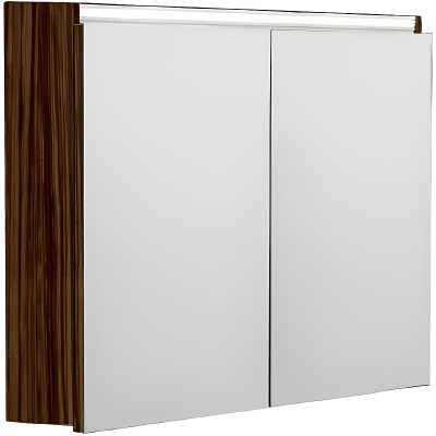 Зеркальный шкаф для ванной Boheme Armadi Art Vallessi 80 547-Z с подсветкой зебрано глянец