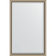 Зеркало настенное Evoform Exclusive 173х113 BY 1212 с фацетом в багетной раме Состаренное серебро с плетением 70 мм  (BY 1212)