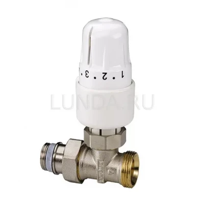 Термостатический клапан 1/2" НР-3/4" НР, прямой, RTL, с термоголовкой, Flamco (F11882)