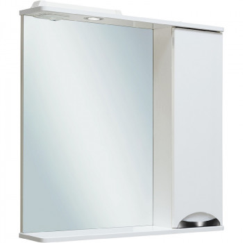 Зеркало со шкафчиком Runo Барселона 75 R 00000001033 с подсветкой белое прямоугольное