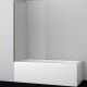 Шторка на ванну WasserKRAFT Aisch 80 55P01-80 профиль золото стекло прозрачное  (55P01-80)