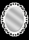 Зеркало для ванной Misty Аврора O.1076.PA.ZA col 131 820х1020 белый, овальное (Л-Авр-07082-112ОБ)  (Л-Авр-07082-112ОБ)