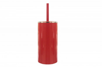 Ёрш для унитаза Primanova глянцевый, LENOX (красный) 10,5х33х10,5 см пластик M-E34-04