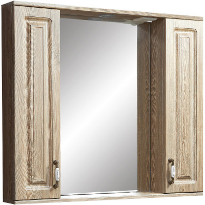 Зеркало со шкафом в ванную Stella Polar Кармела 90/С SP-00000183 с подсветкой Карпатская ель