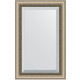 Зеркало настенное Evoform Exclusive 83х53 BY 1132 с фацетом в багетной раме Состаренное серебро с плетением 70 мм  (BY 1132)