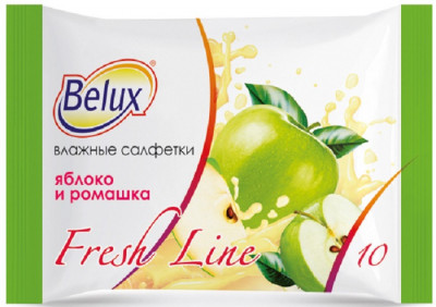Влажные салфетки Belux Fresh line Яблоко, 10шт