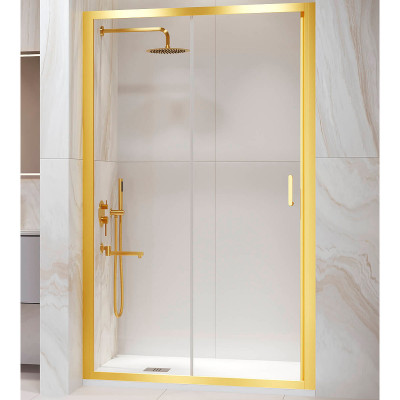 Душевая дверь RGW Passage PA-14Gb 130 41081413-16 пр-ль золото брашированное стекло прозрачное