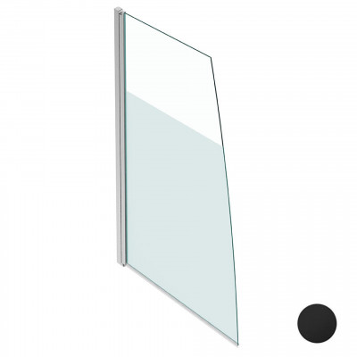 Шторка для ванны Jacob Delafon Serenity 90х145 E4933-BL, профиль черный, стекло прозрачное