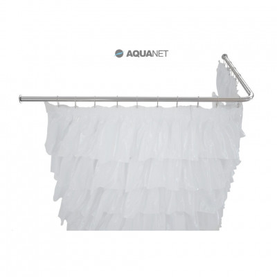 Aquanet 00165118 карниз Г-образный на ванну 180 см х 80 см, хром