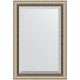 Зеркало настенное Evoform Exclusive 93х63 BY 1172 с фацетом в багетной раме Состаренное серебро с плетением 70 мм  (BY 1172)
