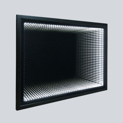 Зеркало в ванную Vincea LED 800 VLM-2M800MB 800x600 c выключателем-датчиком на движение черное прямоугольное