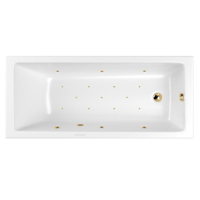 Ванна прямоугольная с гидромассажем WHITECROSS Wave 150x70 "RELAX" золото (0101.150070.100.RELAX.GL)