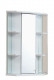 Зеркальный шкафчик Onika Кредо 35 белый, универсальный, угловой (303501)  (303501)