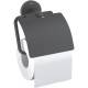 Держатель для туалетной бумаги Aquatek Оберон AQ4209MB с крышкой черный матовый  (AQ4209MB)