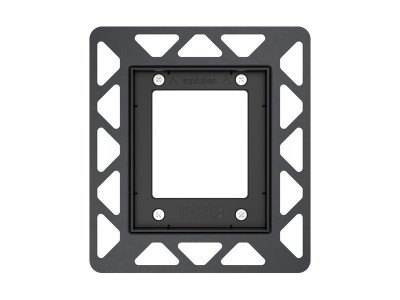 TECEfilo Монтажная рамка для монтажа на уровне стены, материал пластик, цвет панели черный (9242042)