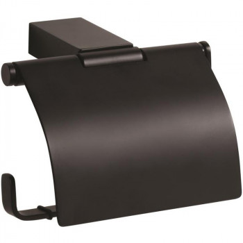 Держатель для туалетной бумаги Bemeta Nero 135012010 с крышкой черный матовый