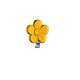 Primanova M-B2504-11 декоративный крючок цветок, желтый Primanova M-B2504-11 декоративный крючок цветок, желтый (M-B2504-11)
