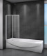 Шторка на ванну Cezares Relax RELAX-V-2-80/140-P-Bi-L, 80 х 140 см, стекло рифлёное, цвет профиля серый  (RELAX-V-2-80/140-P-Bi-L)