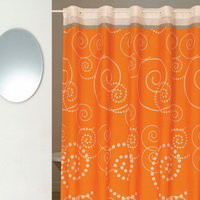 PRIMANOVA MAISON D-15381 штора в ванную, 200см х  200см, полиэстер, оранжевая