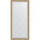 Зеркало настенное Evoform ExclusiveG 135х73 BY 4261 с гравировкой в багетной раме Состаренное серебро с плетением 70 мм  (BY 4261)