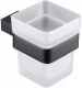 Стакан настенный для ванной Allen Brau Infinity белый/черный матовый (6.21002-31)  (6.21002-31)
