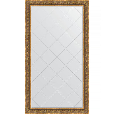 Зеркало напольное Evoform ExclusiveG Floor 204х114 BY 6371 с гравировкой в багетной раме Вензель бронзовый 101 мм