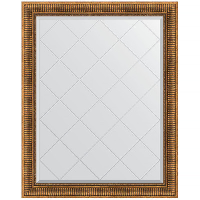 Зеркало настенное Evoform ExclusiveG 122х97 BY 4369 с гравировкой в багетной раме Бронзовый акведук 93 мм