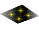 Otler Amber АA82 квадратный душ с подсветкой, янтарный, 82 х 82см  золото (АA82 g)