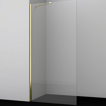 Душевая перегородка WasserKRAFT Aisch 100 55W44 профиль золото стекло прозрачное