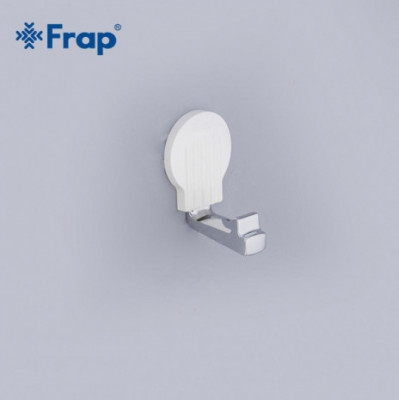Крючок Frap металл/пластик, белый/хром (F3305)