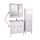 ASB-Woodline Гранда 85 комплект мебели со шкафчиком, белый (патина серебро) массив ясеня  (1148703)