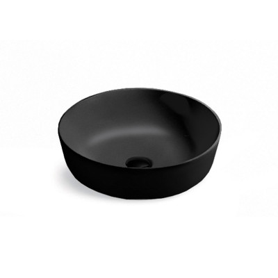 Раковина керамическая Vincea VBS-104MB 415х415х130 накладная круглая черный