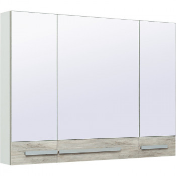 Зеркальный шкаф в ванную Runo Вудлайн 100 00-00001008 дуб скандинавский белый