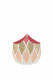 Стакан для зубной пасты и щётки Primanova белый в объемных ромбах, HENRY (розовый) 12х8х11 см полимер D-15852  (D-15852)