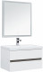 Мебель для ванной Aquanet Беркли 80 белый/дуб рошелье (зеркало белое) подвесная (00258909)  (00258909)