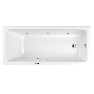 Ванна прямоугольная с гидромассажем WHITECROSS Wave 160x70 "SOFT" золото (0101.160070.100.SOFT.GL)